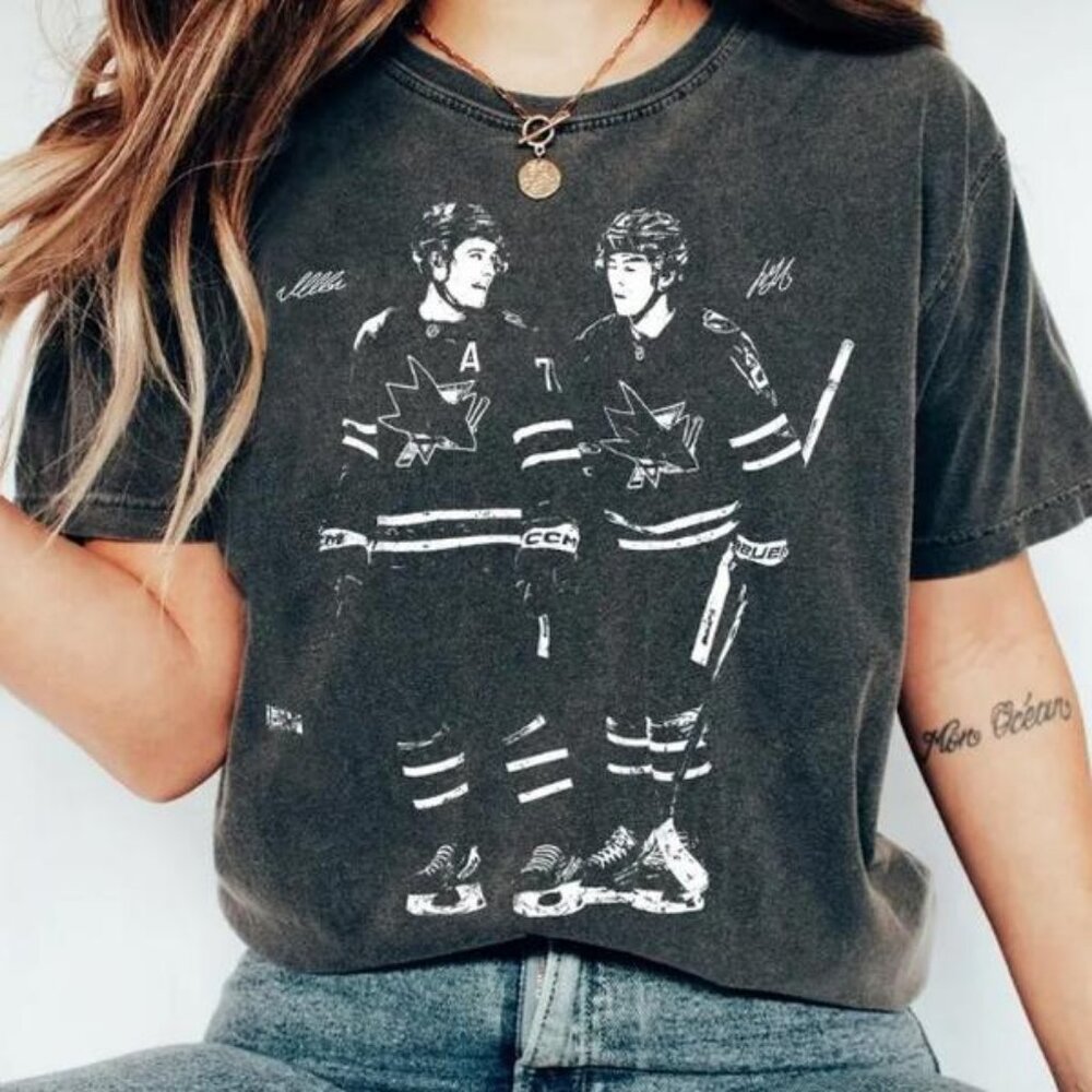 Macklin Celebrini & Will Smith San Jose Sharks Hockey T-shirt